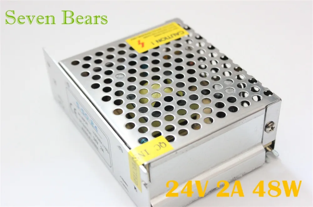 Адаптер питания DC24V 1 A 2A 3A 5A 8.5A 10A 15A светодиодный трансформатор на 12 в пост. Тока