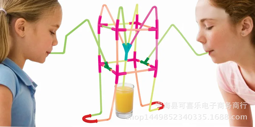 DIY Straws and Connector Set Fun Sterile Connector Drink Straw Let Children Drink Juice And Milk With Novelty and Interesting