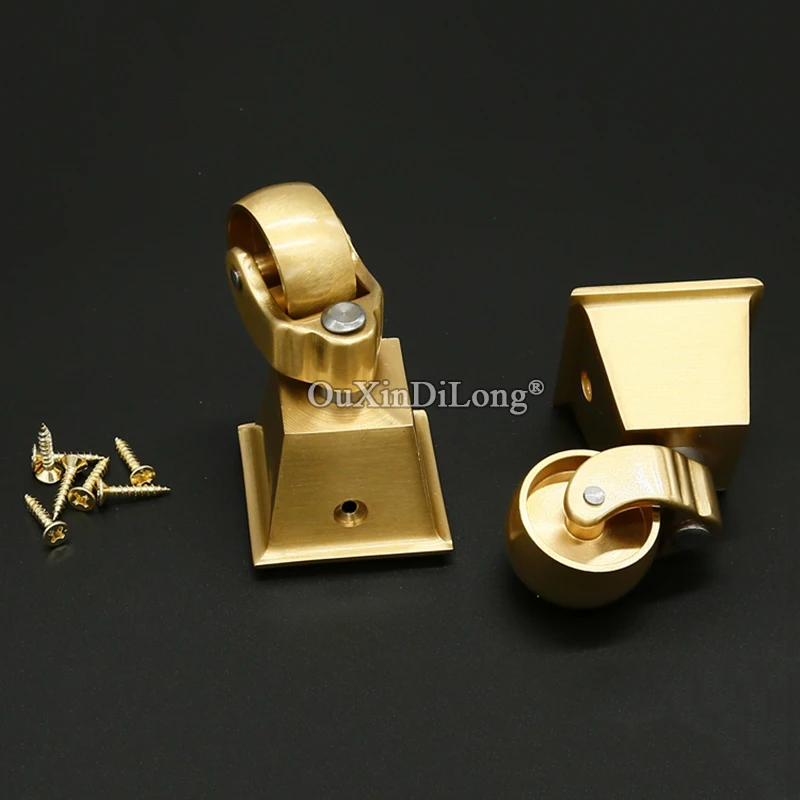 European Style 4PCS Heavy Duty Brass Furniture Casters Table Chair Sofa Furniture Mute Runners Rollers Universal Wheels 781Q