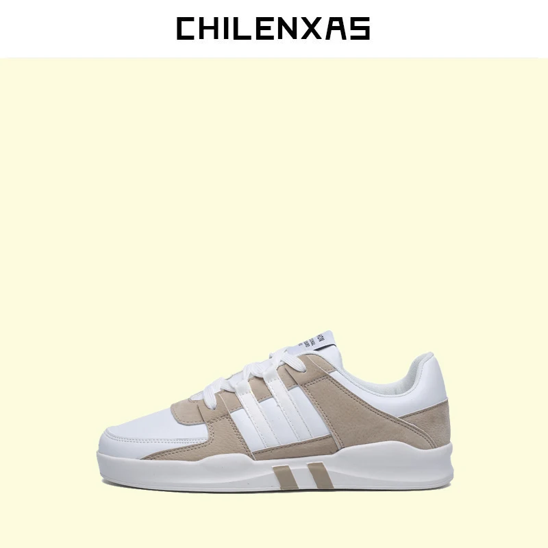 

CHILENXAS 2017 Fashion Spring Autumn Leather Shoes Men Casual Breathable Height Increasing Lace-up Patchwork Waterproof Light