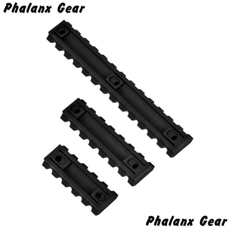 

3 Sizes Set 5 7 13 Slot 2 "3" 5 "Picatinny Weaver Rail Mount ABS Plastic Keymod Rail Handguard Section for Hunting