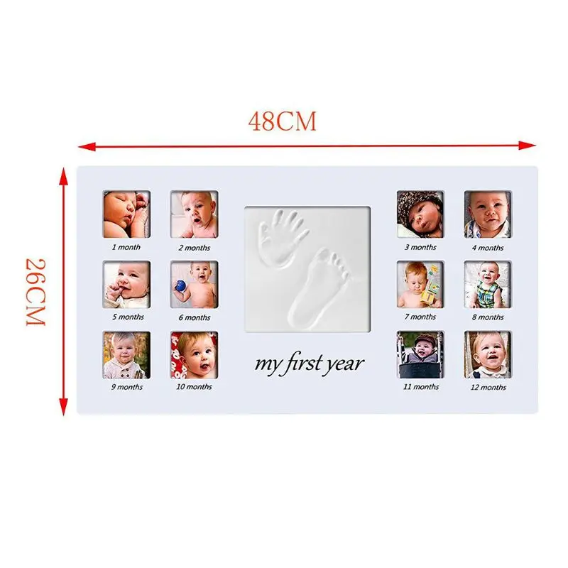  Newborn Hand and Foot Prints Print Mud Photo Frame One Year Old Baby Infants Photos DIY Gifts Comme