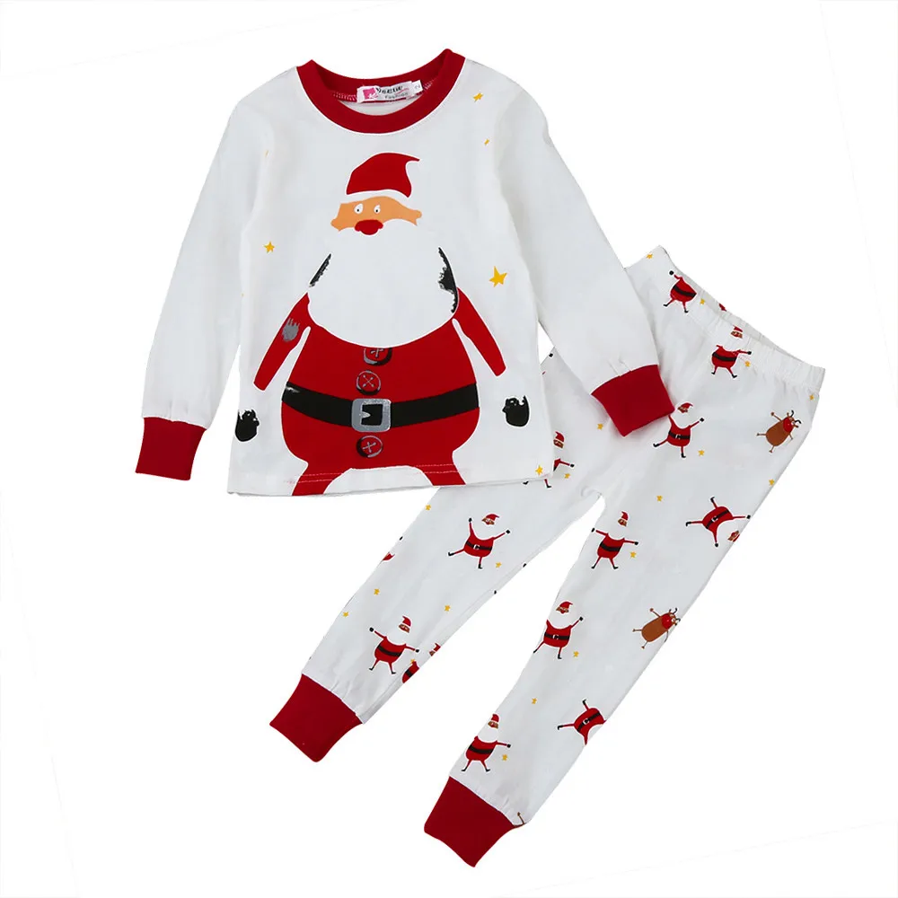 

ARLONEET Fashion Cute Baby 2019 Boy Girl Tops+Pants Christmas Home Outfits Pajamas Set 4.30