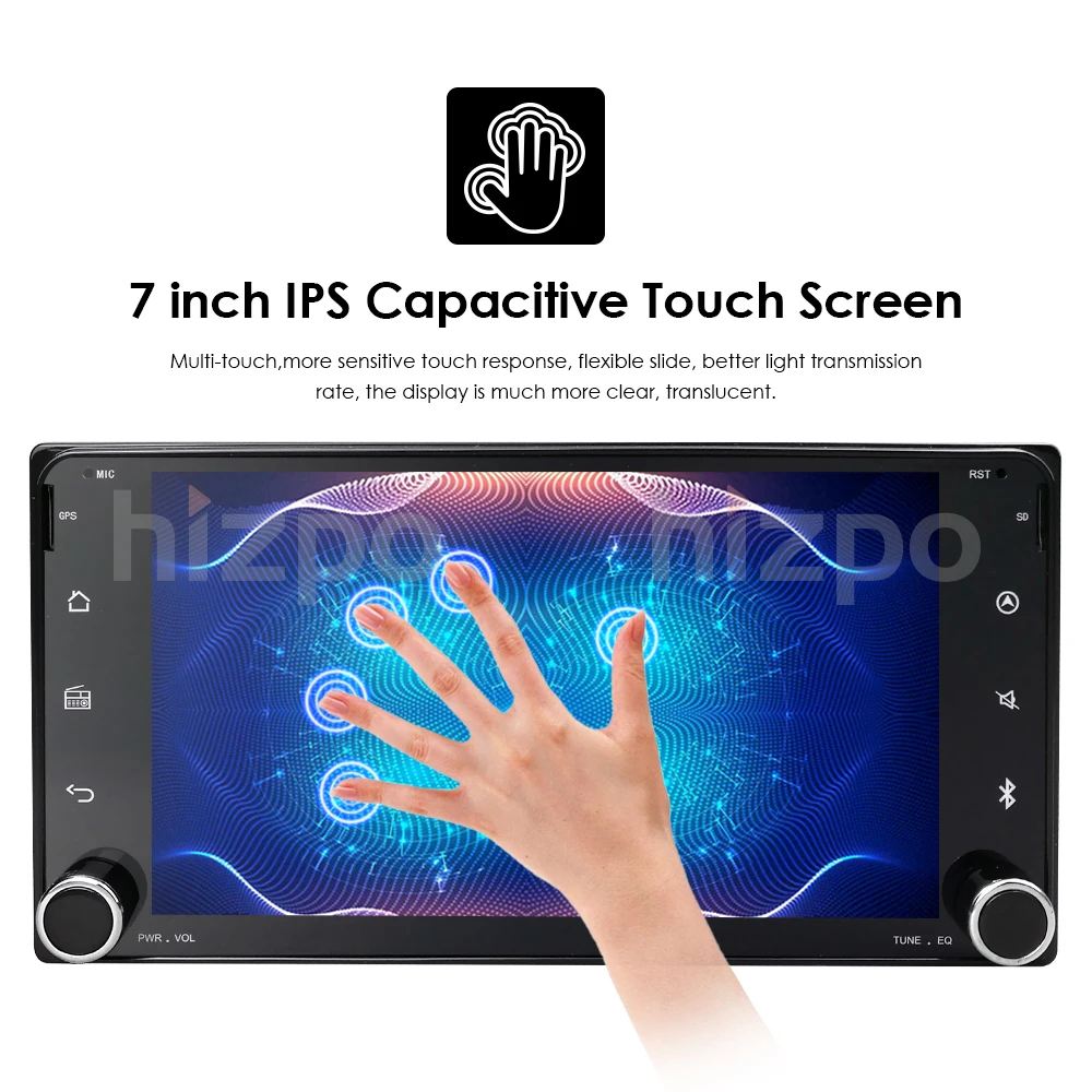 Sale In stock Octa Core Car Universal radio For Toyota Corolla Camry 1024*600+wifi+SWC+BT RDS DAB+ OBD TPMS Free rear camera IGO map 12