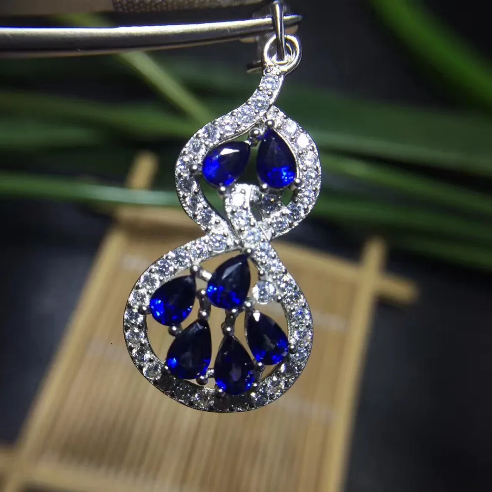 

Collares Collier Qi Xuan_Blue Stone Gourd Pendant Necklace_Real Blue Necklace_Quality Guaranteed_Manufacturer Directly Sales