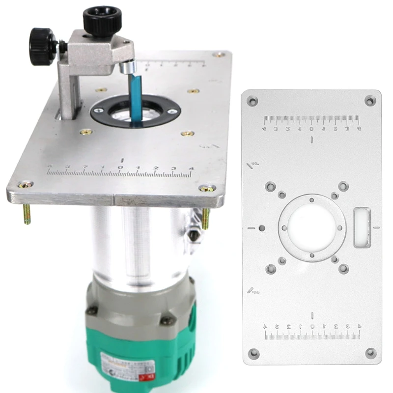1 компл. маршрутизатор Таблица вставка пластина 700C алюминиевый маршрутизатор Таблица вставка пластина+ 4 кольца винты для деревообработки скамейки