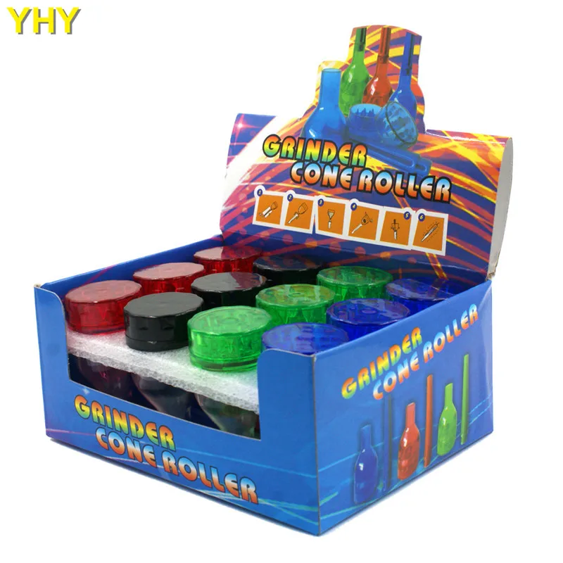 THE CONE ARTIST Grinder Rolling Machine Cone Rolling Paper Maker Filter Tool Device Plastic Grinders Roller 4 Parts Hip Smoking 9