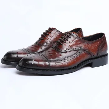 Fashion Black / Tan Social Shoes Men Business Shoes Genuine Leather Oxfords Prom Shoes Man Wedding Shoes Fashion Black / Tan Social Shoes Men Business Shoes Genuine Leather Oxfords Prom Shoes Man Wedding Shoes