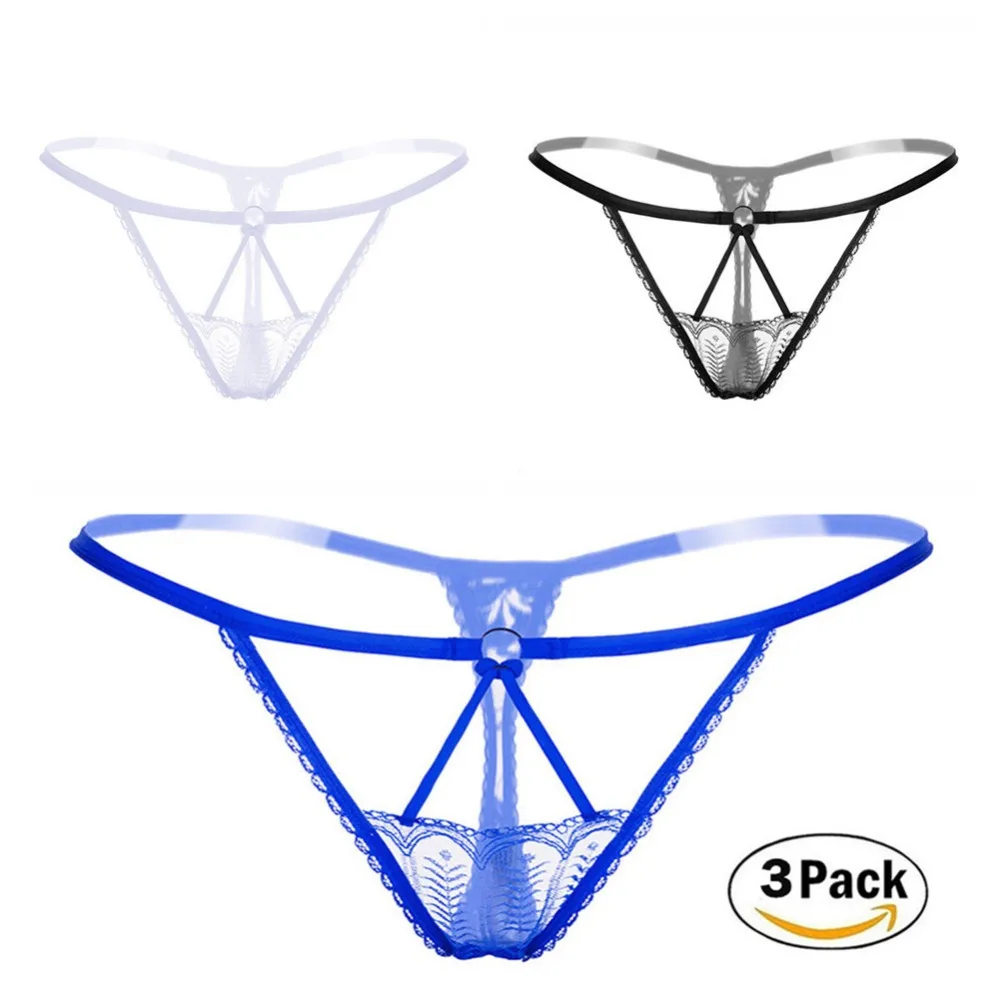3 Pack Women Sexy Thongs Panties Charming G Strings Sexy Underwear for ...
