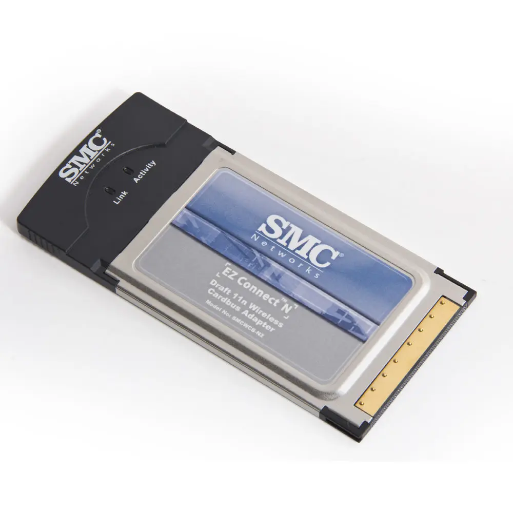 Wi Fi адаптер для SMC/Windows XP/Vista беспроводной EZ Connect N Pro Dent 802.11n 2 4 ГГц 300 Мбит/с PCMCIA|wifi