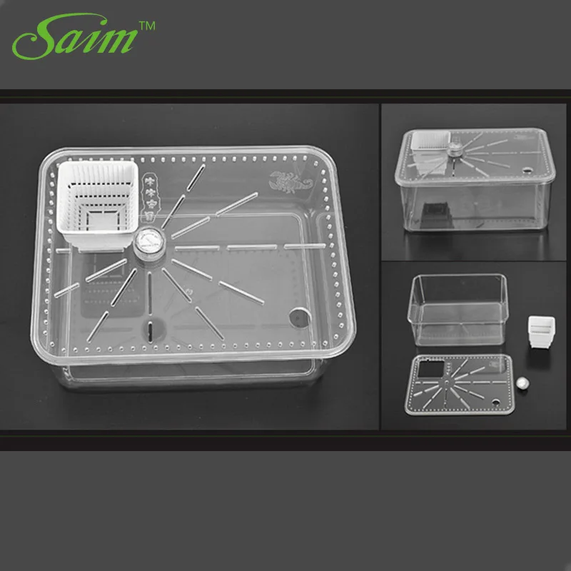 Saim акриловый бак для кормления черепахи рептилия сушильная платформа с