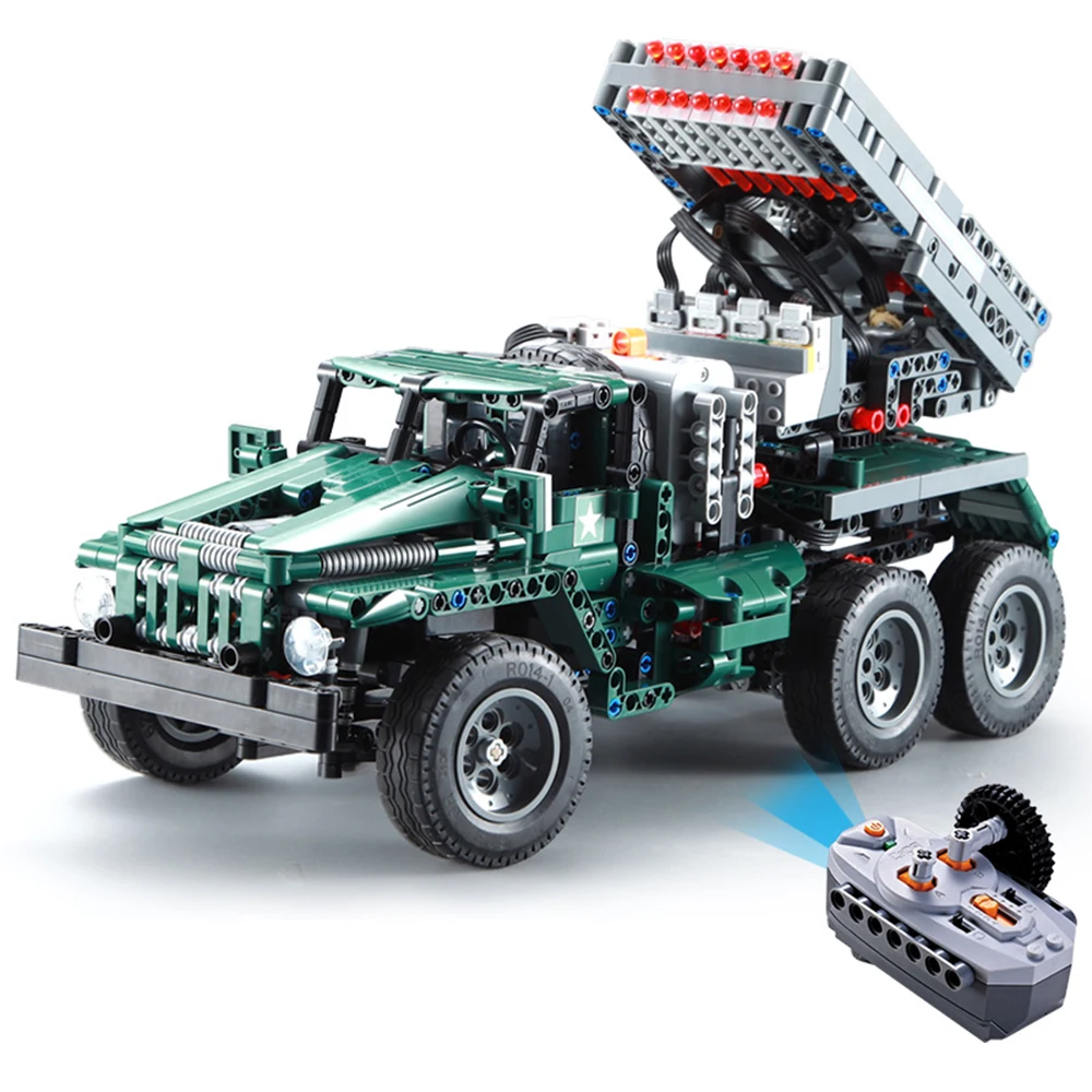 

RC Truck Rocket Transporter 2in1 Technic Military Building Model 1369PCS Blocks Children Toy Compatible Lepin Bricks legoINGS