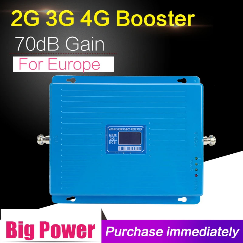 600 квадратные метры 2G 3G 4G 70dB усилитель сигнала сотовой связи GSM 900 DCS LTE 1800mhz WCDMA 2100mhz