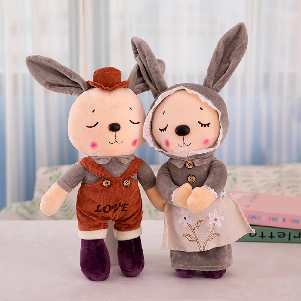 2 шт. пара милый кролик хлопок мягкая игрушка Успокаивающая детская игрушка для сна мультфильм кролик подарок плюшевая игрушка