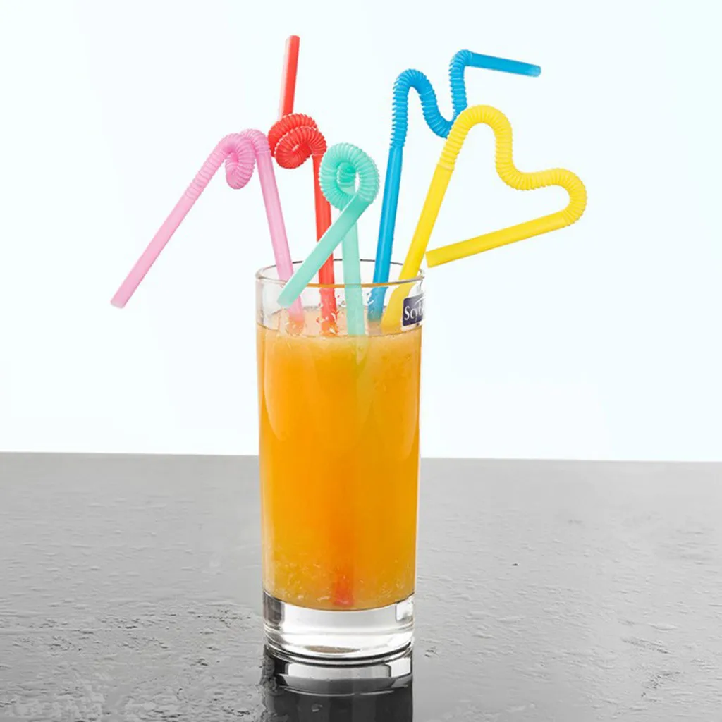 

100pcs Drink Straw Disposable Summer Drinking Straws Home Bar Party Cocktail Wedding Birthday Party Bar Accessory