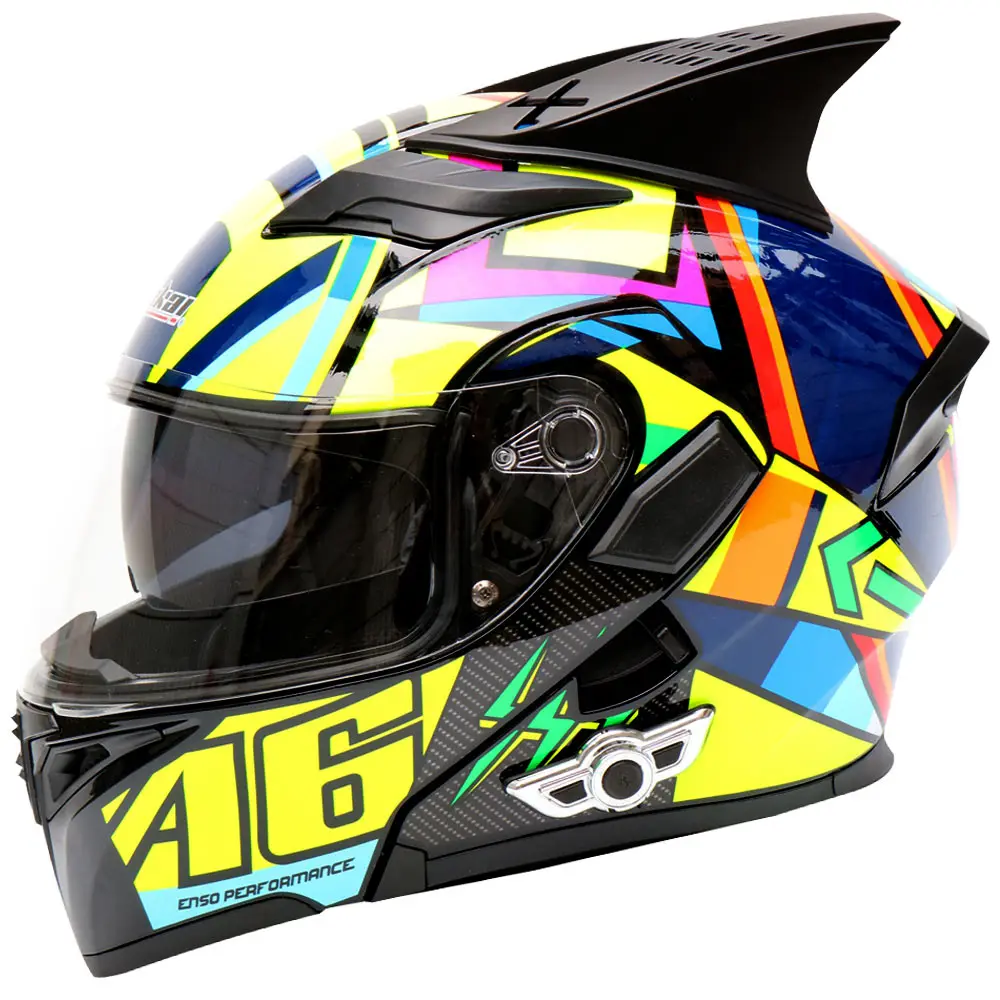 Мотоциклетный шлем Casco Moto мотоциклетный Bluetooth шлем 3000 мАч батарея в режиме ожидания 30 дней Время работы от аккумулятора 88 часов - Цвет: Q7