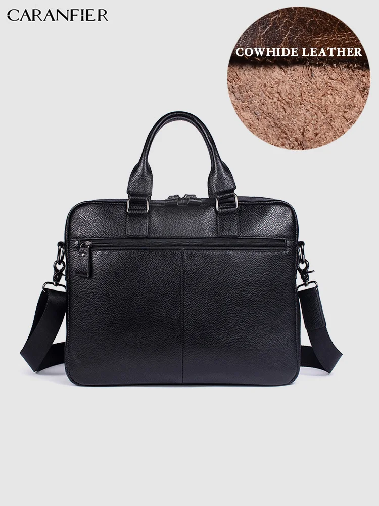 Véritable documents Classique Pour Solide Porte À Main tout Hommes Noir Voyage En Portable Luxe Fourre Cuir D'affaires Vache Caranfier Ordinateur Peau De Sacs thxCsrdBQ