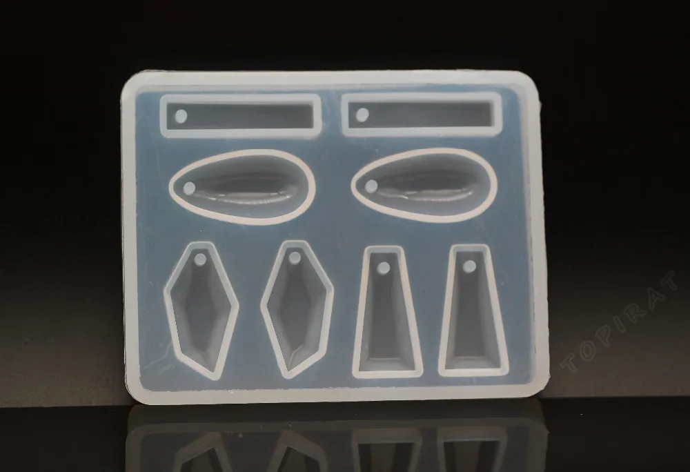 

1PCS Geometry Pendant Craft Resin Mold Transparent UV Resin Silicone Combination Molds for DIY Making Finding Accessories