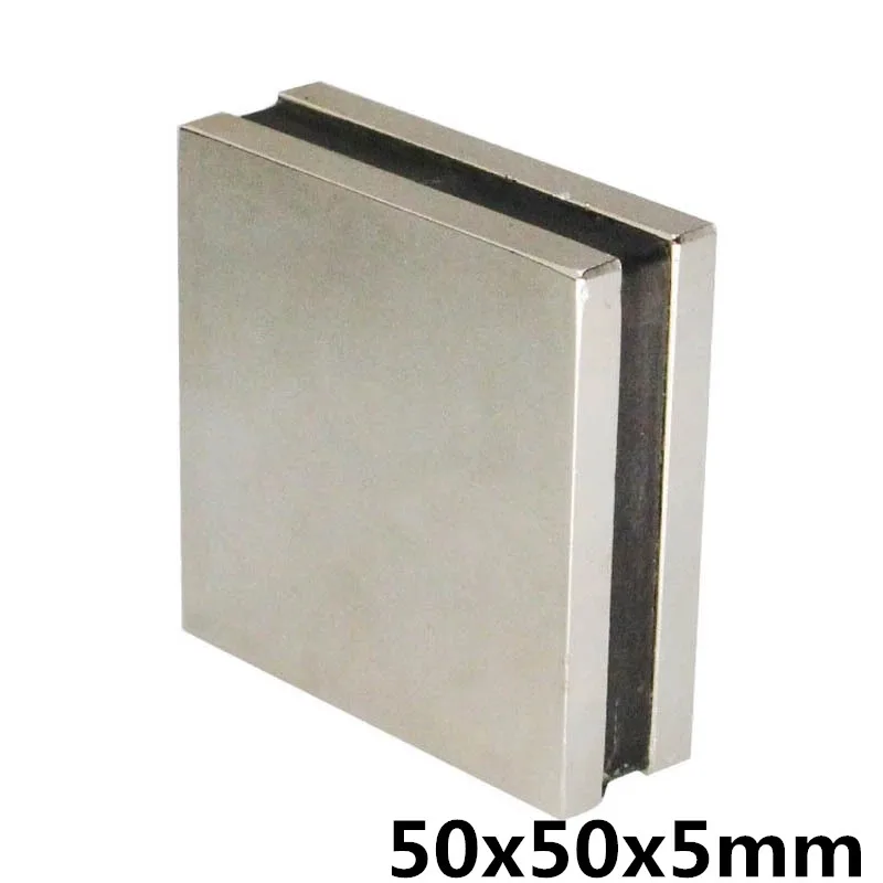 

1pcs 50x50x5mm Neodymium Magnet Block N35 Permanent Super Strong Powerful Small Magnetic Magnets Square