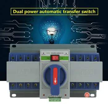 

220V 63A 4P Transfer Switch Mini Dual Power Automatic Transfer Switch Circuit Breaker Energy Saving Transfer Switch