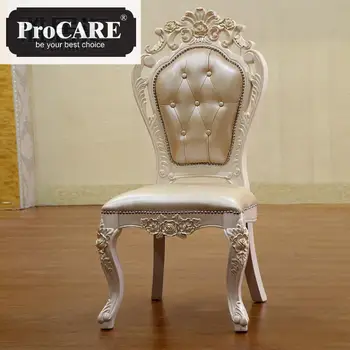 

Dining Chair ,New Classical Simple Solid Wood leisure Leather Dining Table Chair Leather