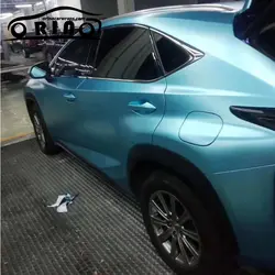 Высококачественный перламутровый матовый металлический виниловый пленочный Лейк-синий автомобильный стикер для автомобиля ping размер