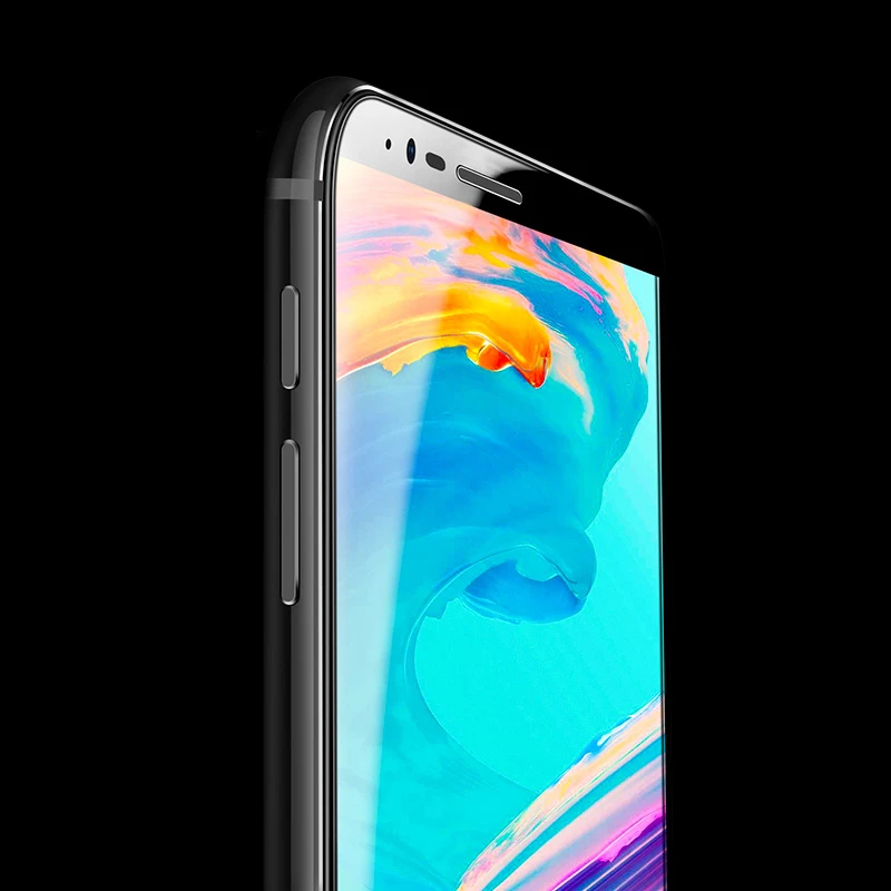 Skerimte 5D изогнутое закаленное стекло для OnePlus 5T 4D полное покрытие клеем Защита