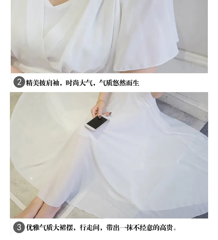 Летние макси платья для женщин с коротким рукавом Белое красное богемное пляжное шифоновое длинное платье размера плюс 4XL 5XL Vestidos
