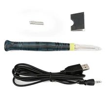 5 в 8 Вт мини USB Электрический паяльник ручка пистолет наконечник сенсорный переключатель портативный ручной инструмент набор DIY паяльная работа с индикатором светильник