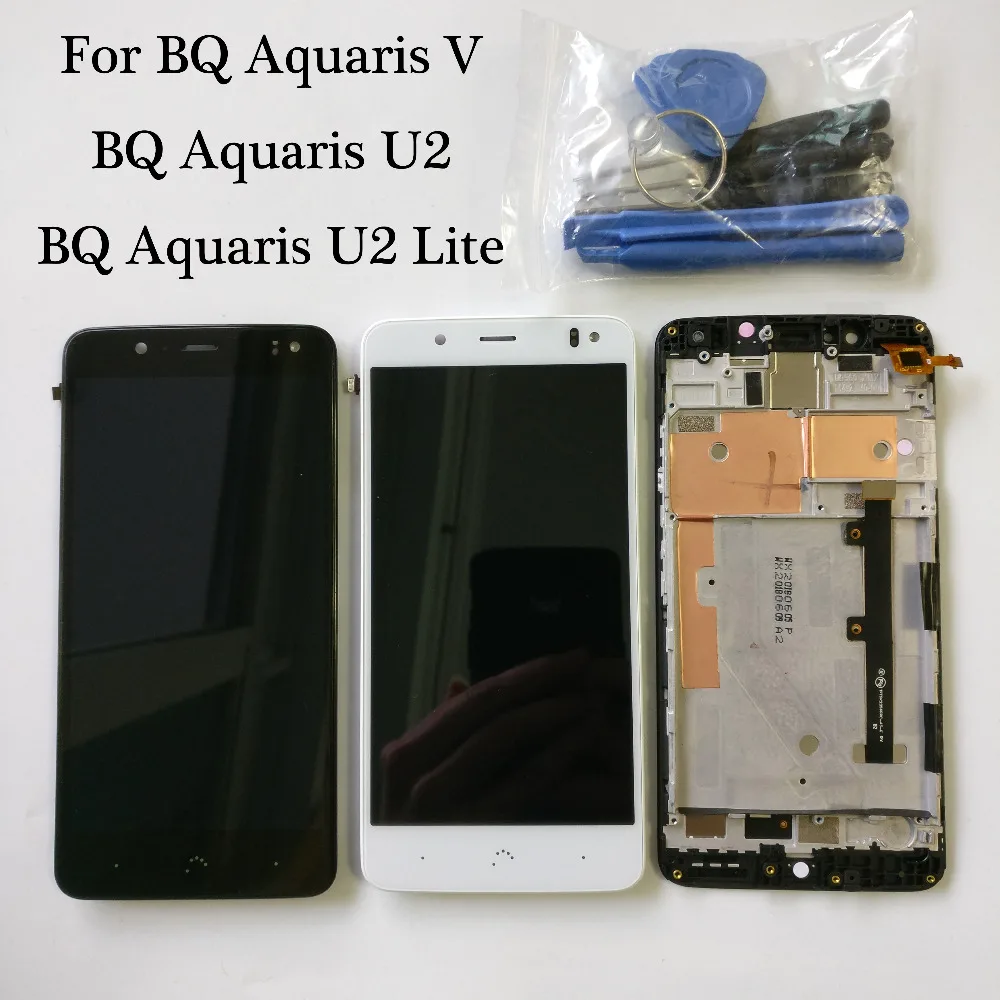 Черный/белый 5 2 дюймов для BQ Aquaris U2 / Lite V ЖК дисплей Дисплей + кодирующий
