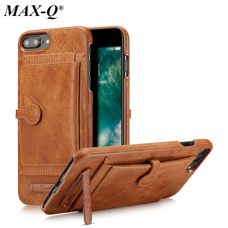 PU Leather kickstand Back Case For iPhone 7 6 6s plus cover With Card Slot phone 4.7''&amp5.5'' |