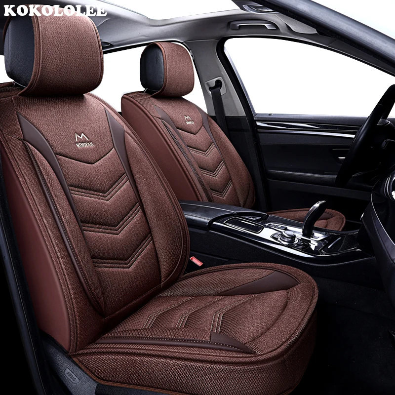 Автомобильные чехлы kokolee льняные Чехлы для mercedes w203 bmw e36 e46 f10 audi a3 Jaguar xf Chrysler 300c Lexus rx