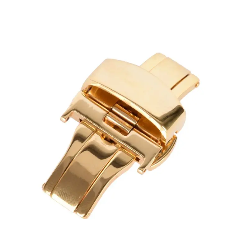 

Automatic Double Click Butterfly Buckle Watch Automatic Push Button Fold Deployment Clasp Strap Buckle 2018