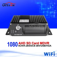 Wi-Fi, Мобильный dvr автомобиля видео в режиме реального времени дистанционное Управление 4CH H.264 Автомобильный видео Регистраторы с 1080 p AHD sd видеорегистратор