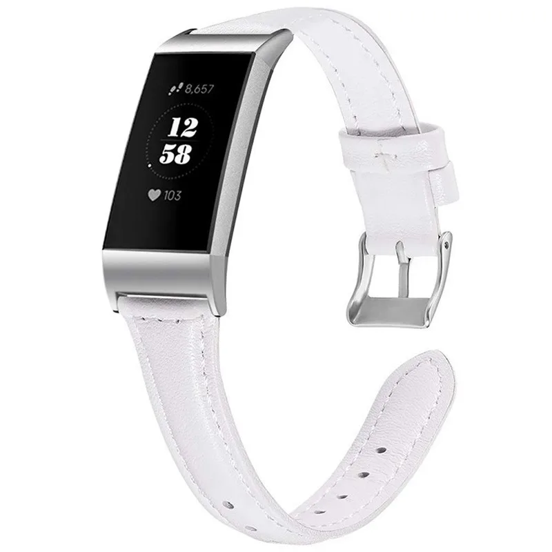 Retro Genuine Leather for Fitbit Charge 3 & Charge 3 SE Bands Replacement Strap Sport Wristband Women Men Small Large 10.17 (3)