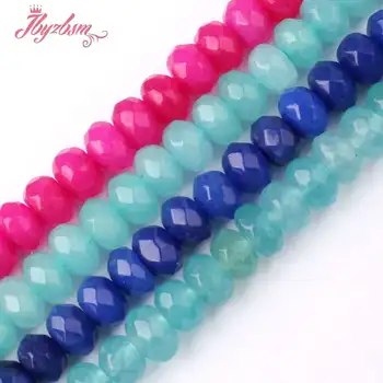 

3x5mm Faceted Rondelle Beads Jades Stone Beads For DIY Necklace Bracelets Earring Pendant Jewelry Making Loose 15" Free Shipping
