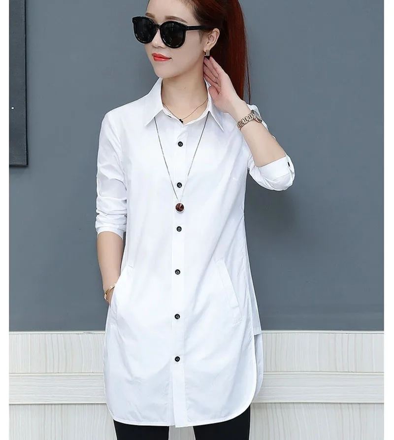 

Long Style Women Spring Autumn Chiffon Blouses Shirts Lady Casual Long Sleeve Turn-down Collar Blusas Tops DD1703