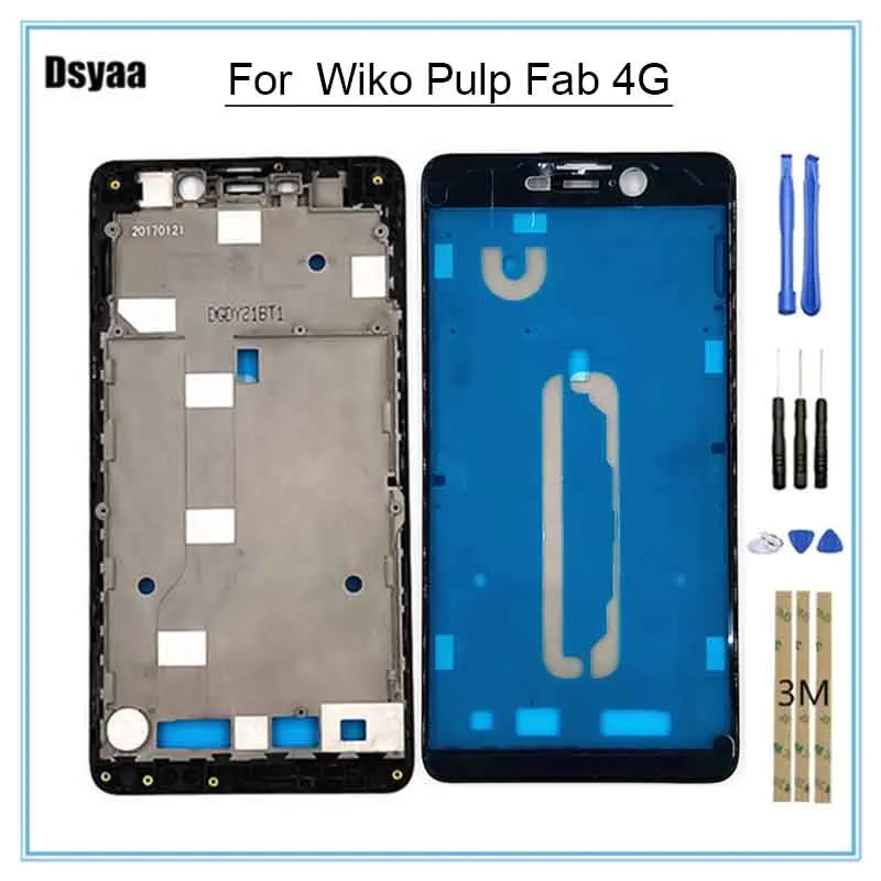 5,5 дюймов средняя рамка для Wiko pulp fab 4G корпус мобильного телефона со средней лицевой панелью ЖК-дисплей передняя крышка держателя запасные части