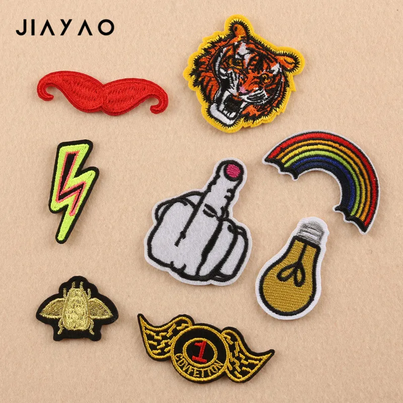 

Cartoon letter clothing patch DIY handmade accessories tiger rainbow sewing iron clothing accessories patch