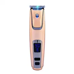 Машинка для стрижки волос двойной Слои сплав лезвие ЖК-дисплей Дисплей электрический USB волос триммер