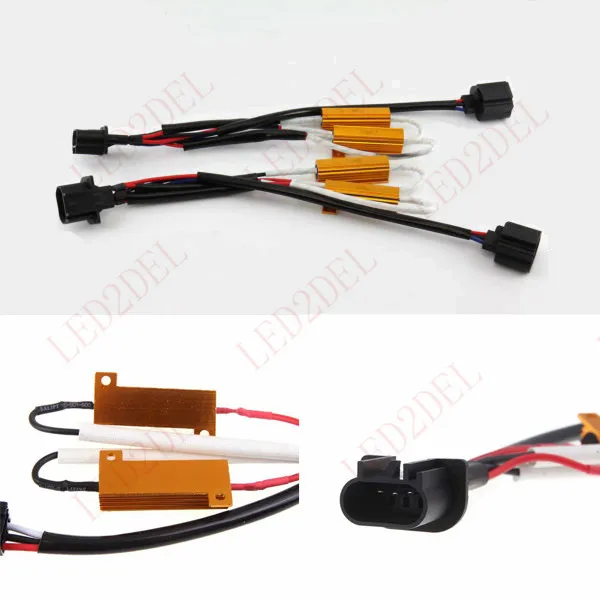 

H13 Load Resistor Warning Error Decoder Canceller For LED Bulb Fog Light (2pcs)