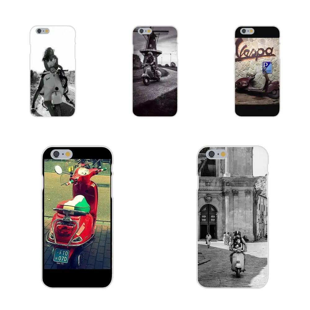 Vespa Scooter Brand Soft Phone Cases Cover For Apple iPhone X XS Max XR 4 4S 5 5C 5S SE 6 6S 7 8 Plus | Мобильные телефоны и