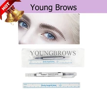 5 шт. одноразовые стерильные правитель Дизайн ручки наборы для измерения брови татуировки