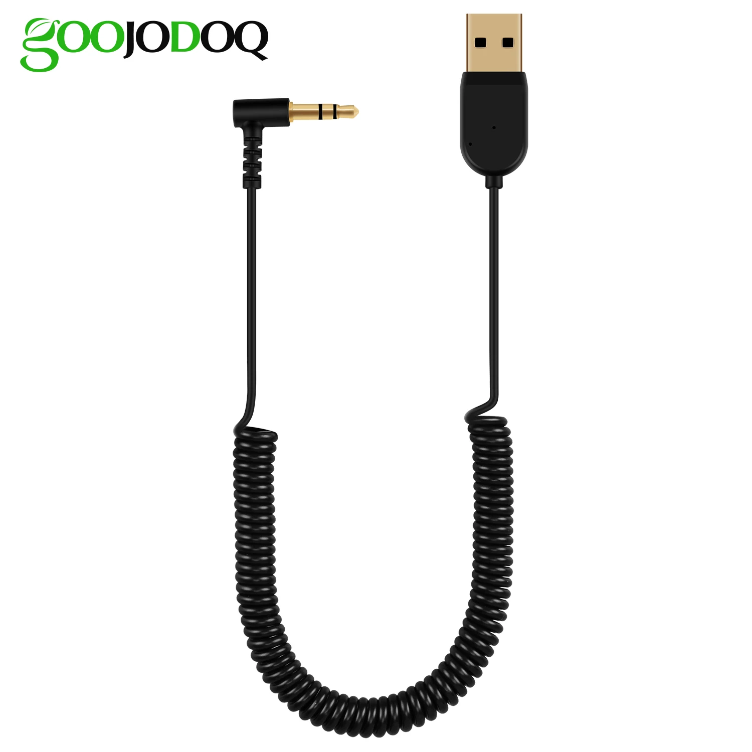 GOOJODOQ 3.5mm Mini USB 2.0 Bluetooth V5.0 Adjustable Receiver Adapter For Car Speaker AUX Interface Speaker