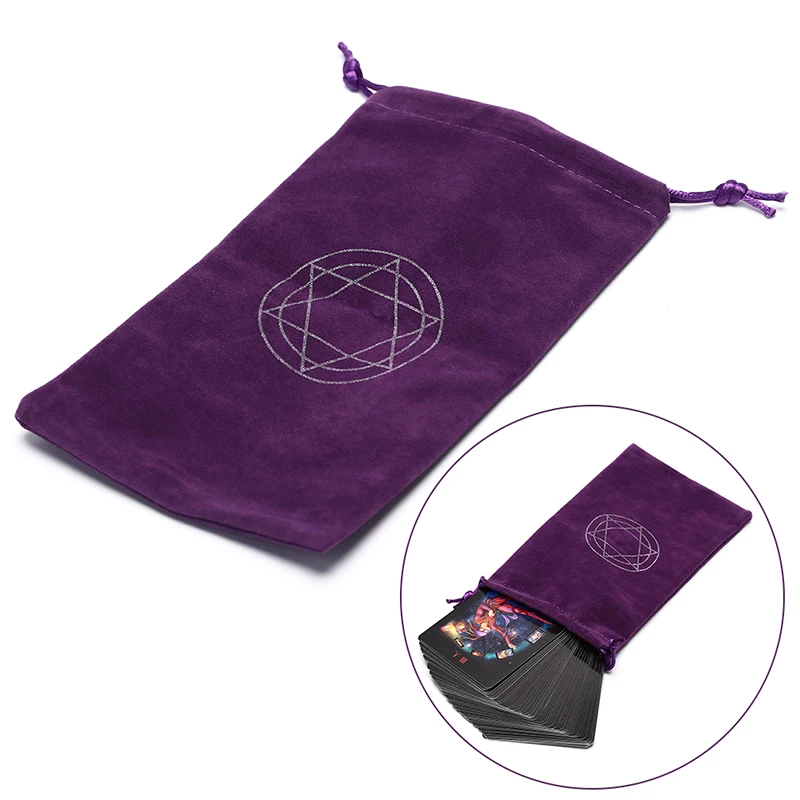 

1Pc Velvet Tarot Card Table Game Survival Bracelets With Metal Clasp Emergency Tool Table Game Purple Color