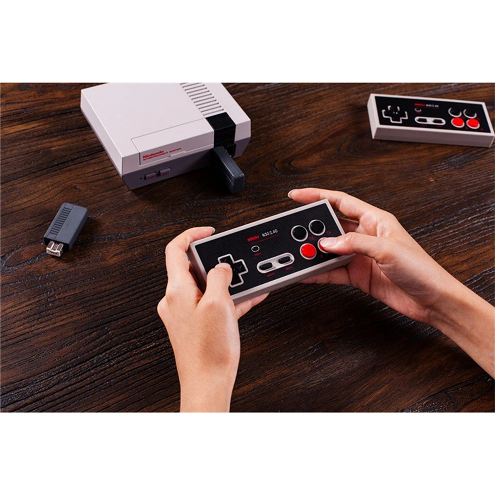 8 bitdo N30 2,4 г приемник Беспроводной геймпад для NES Classic Edition контроллер со встроенным Перезаряжаемые литий-ионный Батарея