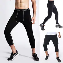 Itfabs Новые мужские футбольные Беговые брюки для спортзала фитнес обтягивающий компрессионный базовый слой тренировка, Упражнение Фитнес Спорт Кожа обтягивающие брюки