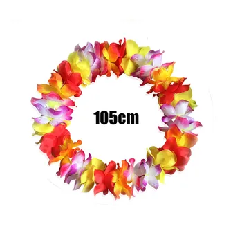 

1pcs Counts Tropical Hawaiian Luau Flower Lei Party Favors Festive ball party decoration garland Upgrade and increase