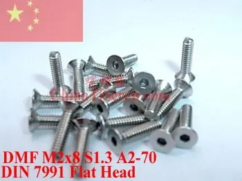 Винты из нержавеющей стали M2x8 DIN 7991 полированные ROHS 100 шт.|screw m2x8|steel screwstainless steel screws