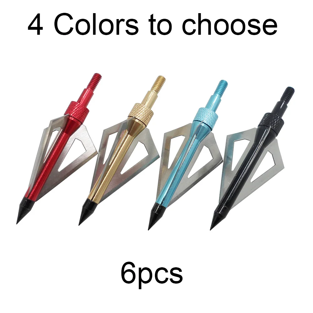 

5pcs 100 Grain Archery Fixed 3 blade Broadheads Hunting Arrowheads Tips